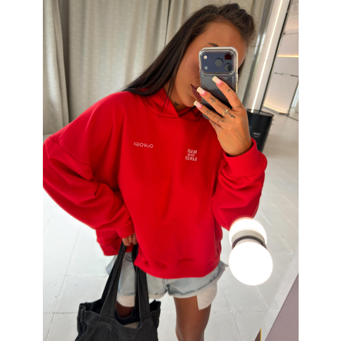 BLUZA DRESOWA DAMSKA OLAVOGA SANTEA RED