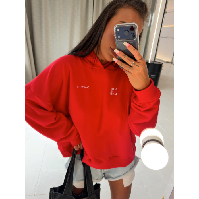 BLUZA DRESOWA DAMSKA OLAVOGA SANTEA RED