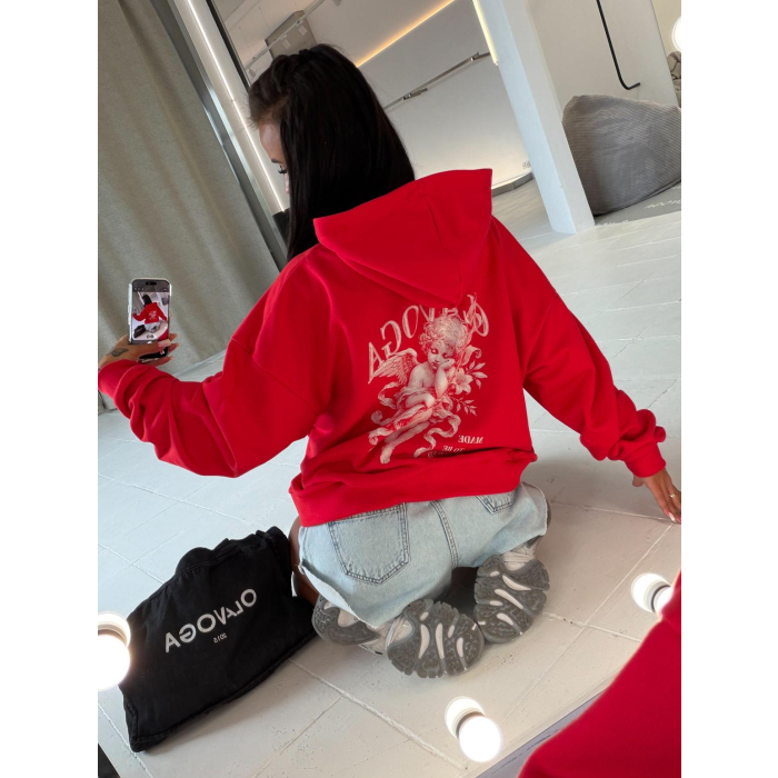 BLUZA DRESOWA DAMSKA OLAVOGA SANTEA RED