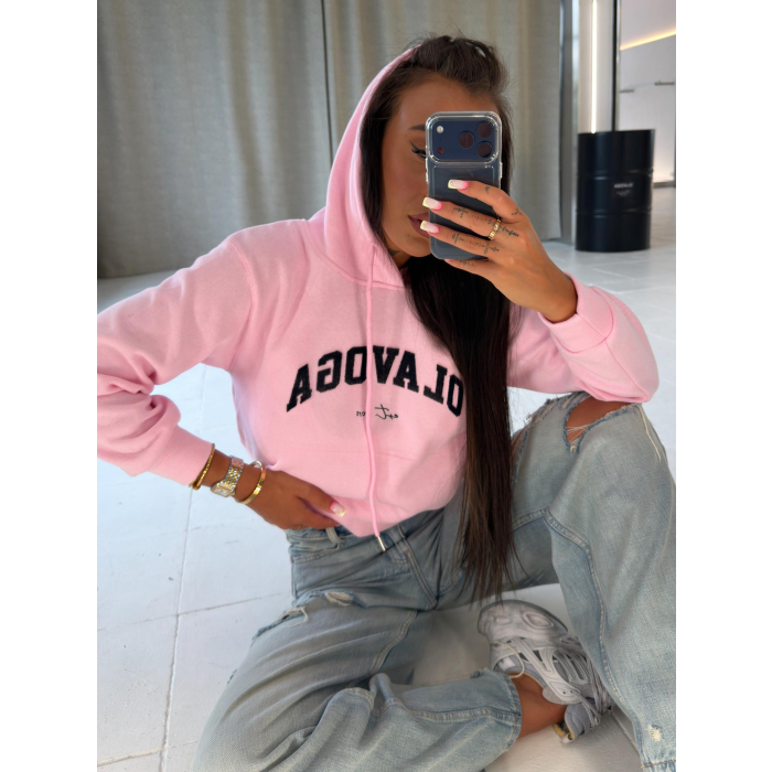 BLUZA DRESOWA DAMSKA OLAVOGA SOVE PINK