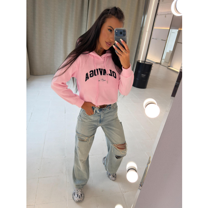 BLUZA DRESOWA DAMSKA OLAVOGA SOVE PINK