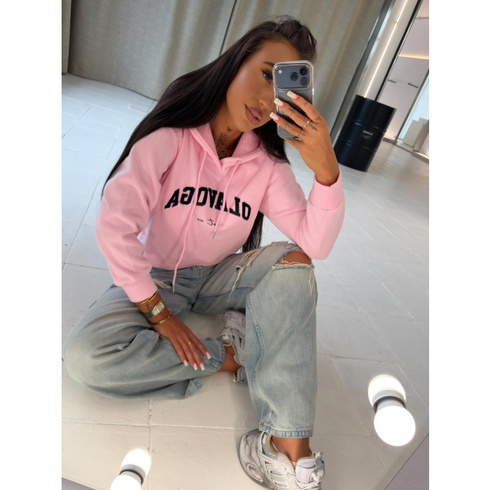 BLUZA DRESOWA DAMSKA OLAVOGA SOVE PINK