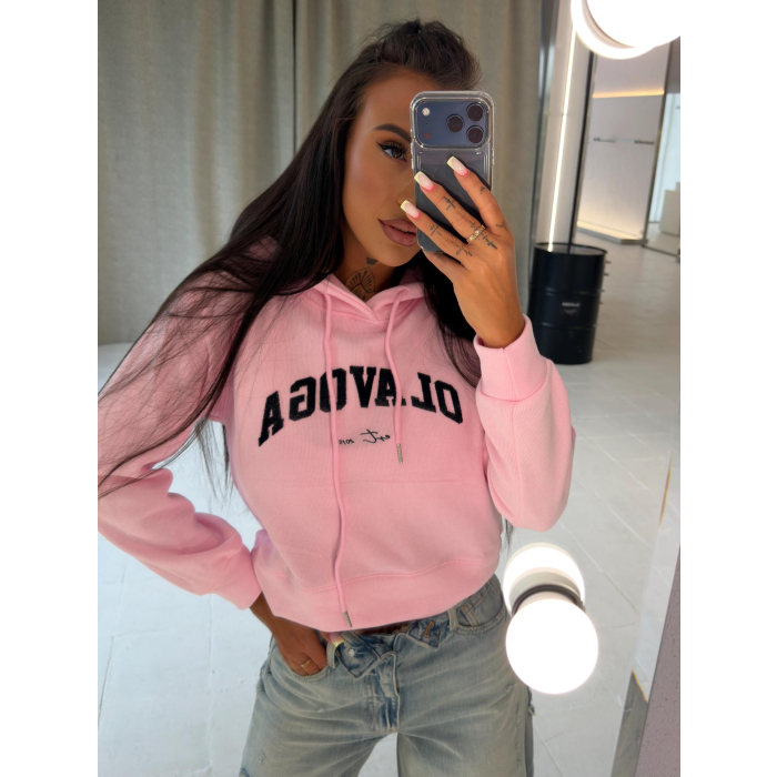 BLUZA DRESOWA DAMSKA OLAVOGA SOVE PINK