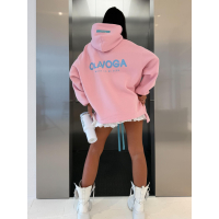 BLUZA DRESOWA DAMSKA OVERSIZE OLAVOGA AVIRA PUDER