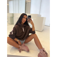 BLUZA DRESOWA DAMSKA OVERSIZE OLAVOGA AVIRA BROWN