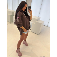BLUZA DRESOWA DAMSKA OVERSIZE OLAVOGA AVIRA BROWN