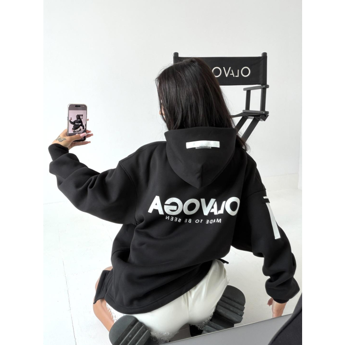 BLUZA DRESOWA DAMSKA OVERSIZE OLAVOGA AVIRA BLACK