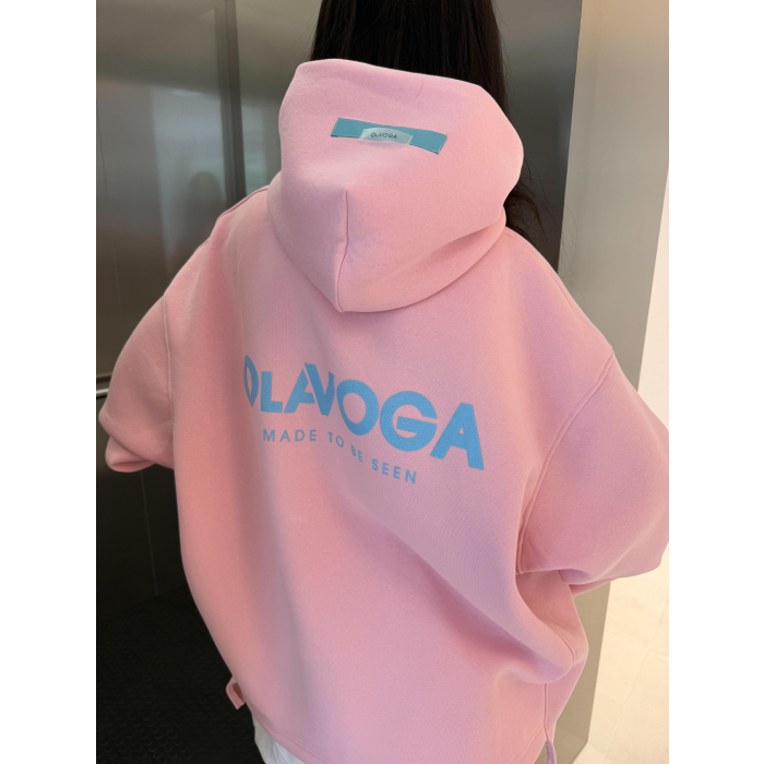 BLUZA DRESOWA DAMSKA OVERSIZE OLAVOGA AVIRA PUDER