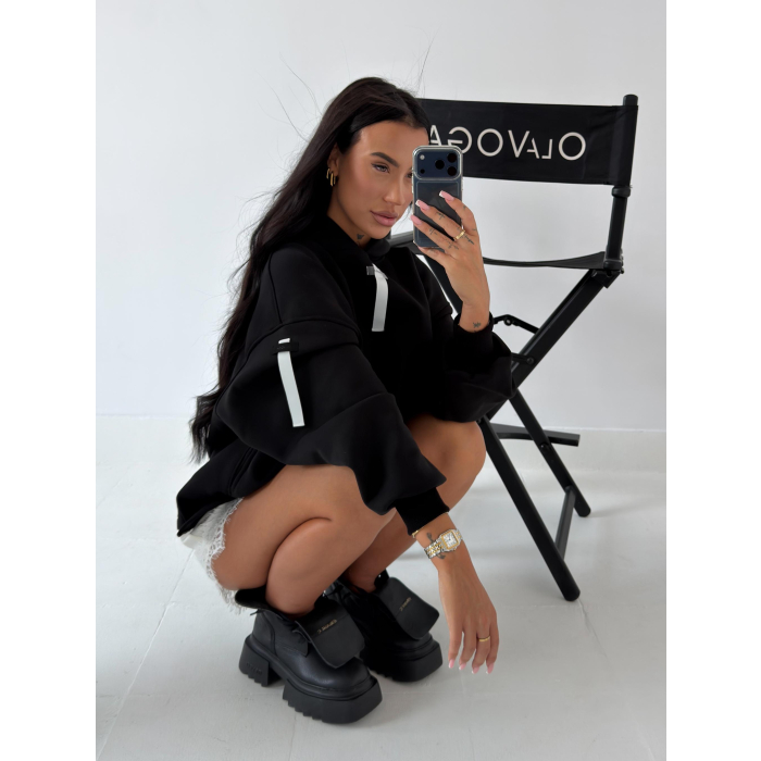 BLUZA DRESOWA DAMSKA OVERSIZE OLAVOGA AVIRA BLACK