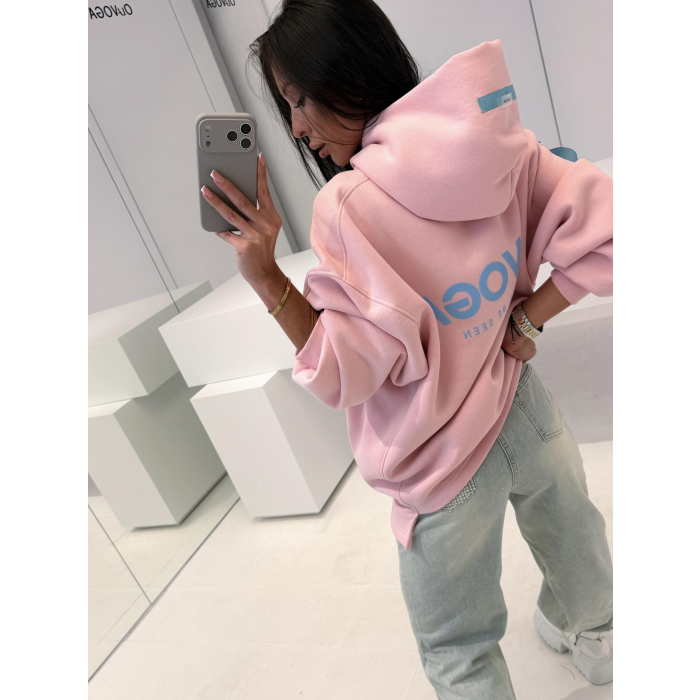 BLUZA DRESOWA DAMSKA OVERSIZE OLAVOGA AVIRA PUDER