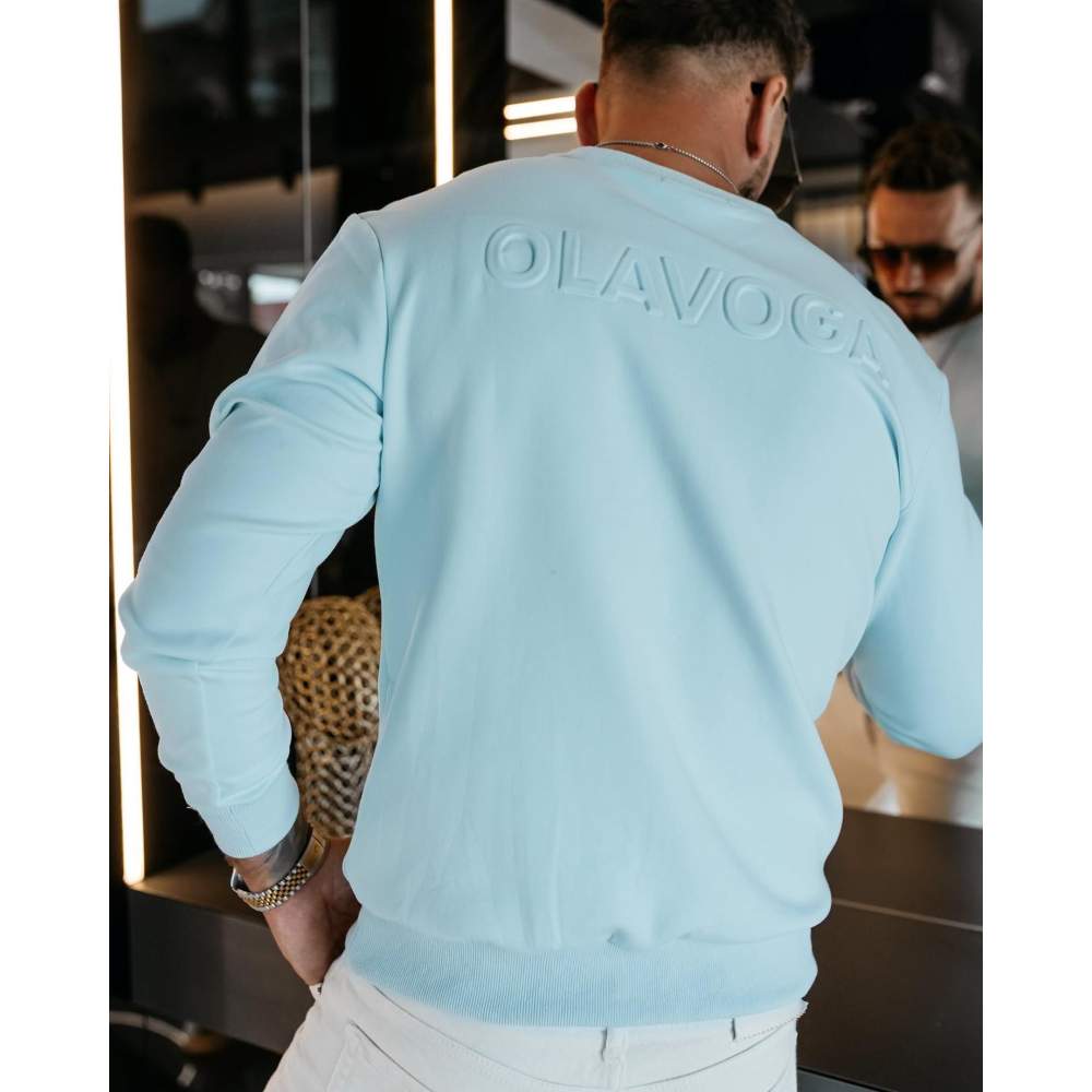 BLUZA MĘSKA BAWEŁNIANA OLAVOGA MEN BALORO BLUE