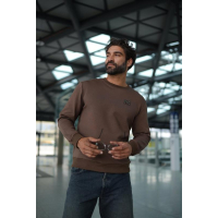 BLUZA MĘSKA BAWEŁNIANA OLAVOGA MEN BALORO BROWN