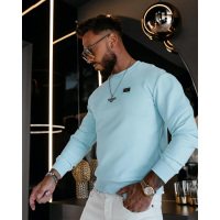 BLUZA MĘSKA BAWEŁNIANA OLAVOGA MEN BALORO BLUE