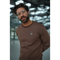 BLUZA MĘSKA BAWEŁNIANA OLAVOGA MEN BALORO BROWN