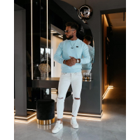 BLUZA MĘSKA BAWEŁNIANA OLAVOGA MEN BALORO BLUE