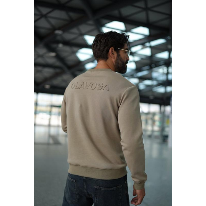 BLUZA MĘSKA BAWEŁNIANA OLAVOGA MEN BALORO BEIGE