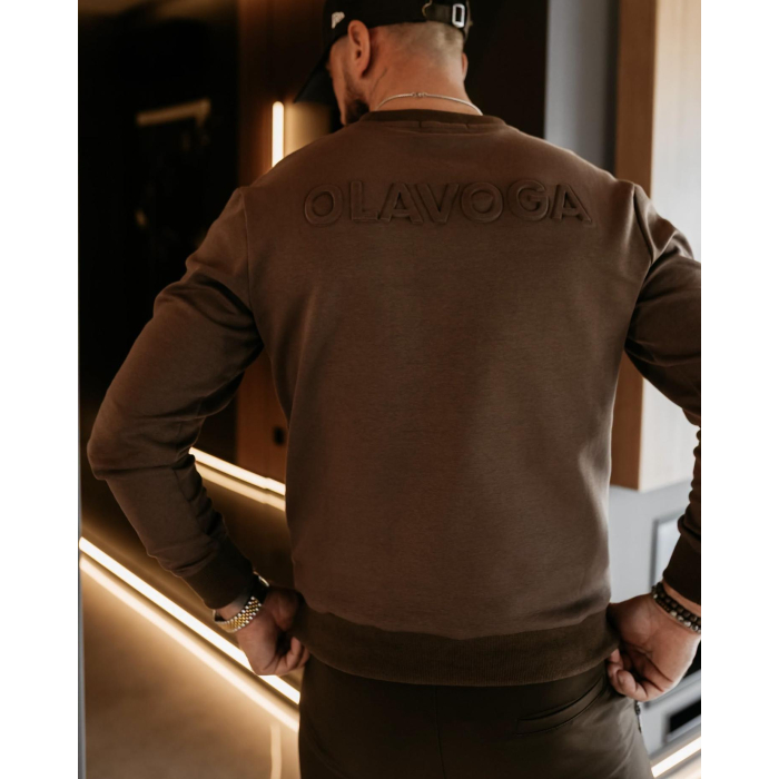 BLUZA MĘSKA BAWEŁNIANA OLAVOGA MEN BALORO BROWN