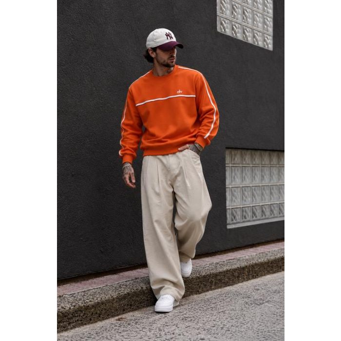 BLUZA MĘSKA BAWEŁNIANA OLAVOGA MEN ENUOR ORANGE