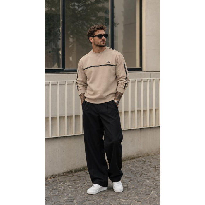 BLUZA MĘSKA BAWEŁNIANA OLAVOGA MEN ENUOR BEIGE