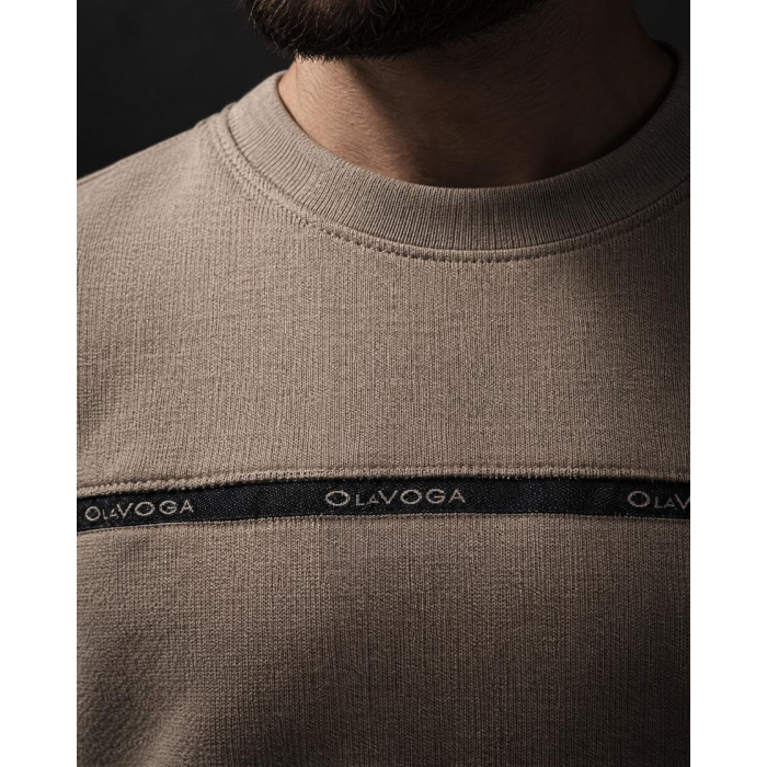 BLUZA MĘSKA BAWEŁNIANA OLAVOGA MEN ENUOR BEIGE