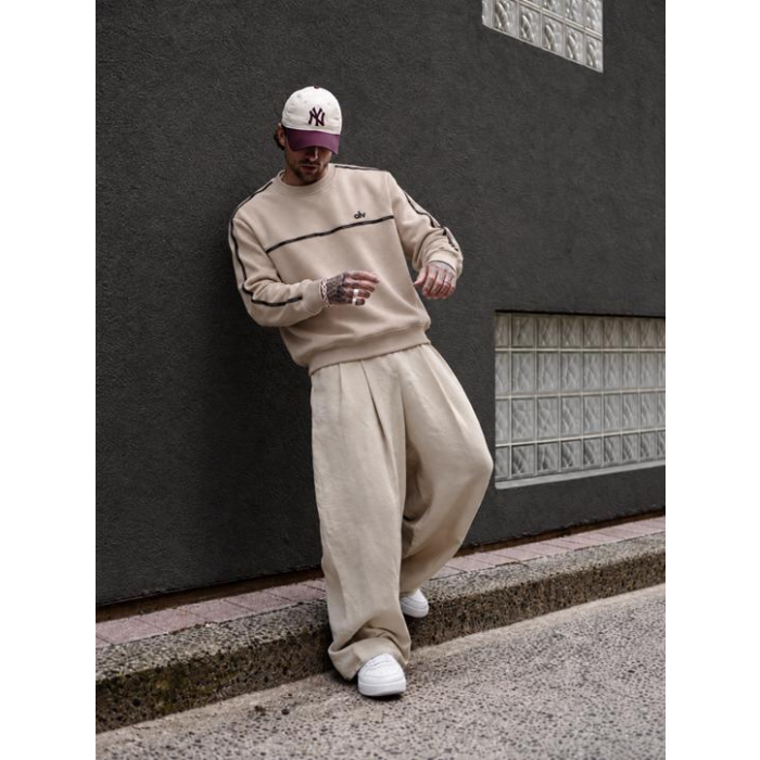 BLUZA MĘSKA BAWEŁNIANA OLAVOGA MEN ENUOR BEIGE