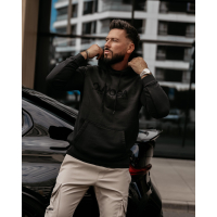 BLUZA MĘSKA BAWEŁNIANA OLAVOGA MEN NEVIR BLACK