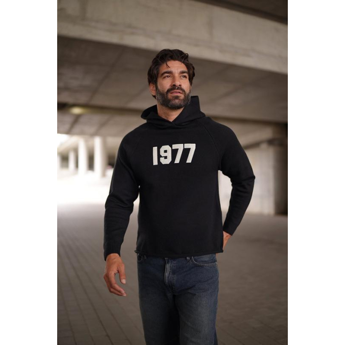 BLUZA MĘSKA BAWEŁNIANA OLAVOGA MEN UNIQS BLACK
