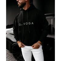 BLUZA MĘSKA BAWEŁNIANA OLAVOGA MEN VALLARO BLACK