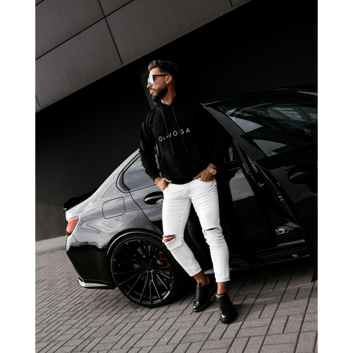 BLUZA MĘSKA BAWEŁNIANA OLAVOGA MEN VALLARO BLACK