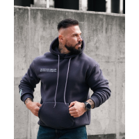 BLUZA MĘSKA BAWEŁNIANA Z KAPTUREM ORZEŁ OLAVOGA EAGLE GRAFIT