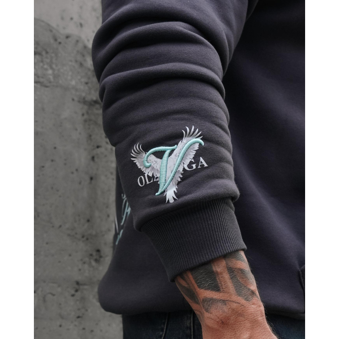 BLUZA MĘSKA BAWEŁNIANA Z KAPTUREM ORZEŁ OLAVOGA EAGLE GRAFIT