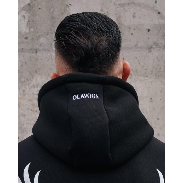 BLUZA MĘSKA BAWEŁNIANA Z KAPTUREM ORZEŁ OLAVOGA EAGLE BLACK