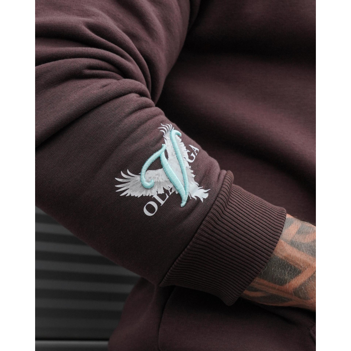 BLUZA MĘSKA BAWEŁNIANA Z KAPTUREM ORZEŁ OLAVOGA EAGLE BROWN