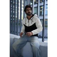 BLUZA MĘSKA POLAR OLAVOGA MEN RUKAST BLACK-ECRU