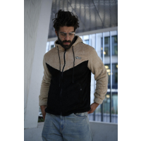 BLUZA MĘSKA POLAR OLAVOGA MEN RUKAST BLACK-BEIGE