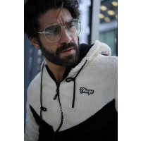 BLUZA MĘSKA POLAR OLAVOGA MEN RUKAST BLACK-ECRU