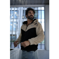 BLUZA MĘSKA POLAR OLAVOGA MEN RUKAST BLACK-BEIGE