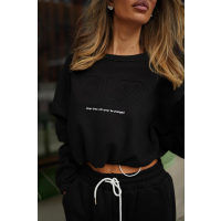BLUZA DRESOWA DAMSKA OLAVOGA LINDA SWEATSHIRT BLACK