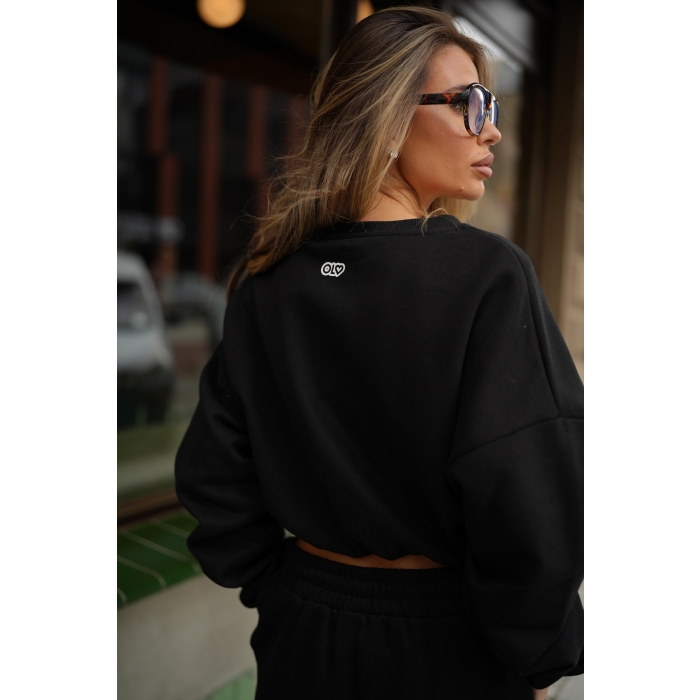 BLUZA DRESOWA DAMSKA OLAVOGA LINDA SWEATSHIRT BLACK
