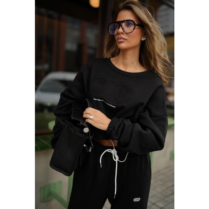 BLUZA DRESOWA DAMSKA OLAVOGA LINDA SWEATSHIRT BLACK