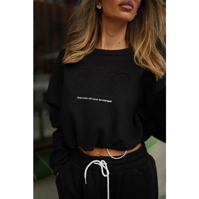 BLUZA DRESOWA DAMSKA OLAVOGA LINDA SWEATSHIRT BLACK