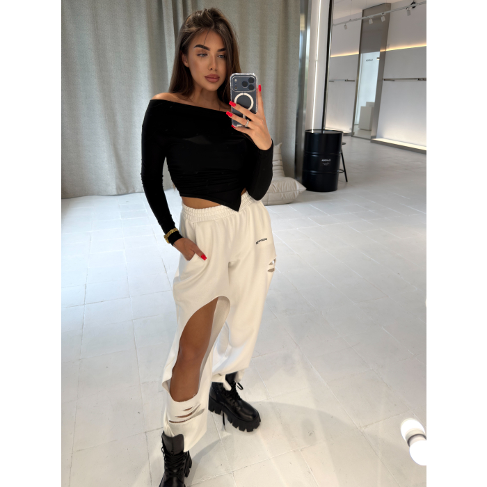 BLUZKA ASYMETRYCZNA OLAVOGA MERA BLACK