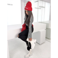 BLUZKA OLAVOGA FLOAT BLACK-ECRU