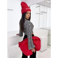 BLUZKA OLAVOGA FLOAT BLACK-ECRU