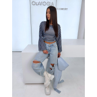 BLUZKA OLAVOGA FLOAT BROWN-BABY BLUE