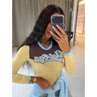 BLUZKA OLAVOGA MALENA YELLOW-BROWN