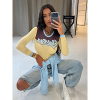 BLUZKA OLAVOGA MALENA YELLOW-BROWN