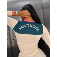 BLUZKA OLAVOGA MALENA CREAM-GREEN