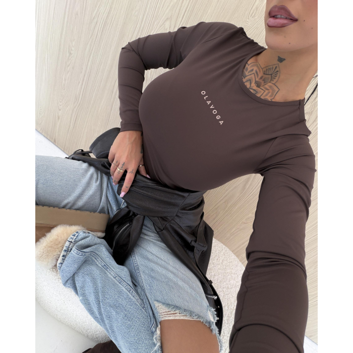 BLUZKA SLIM FIT OLAVOGA ANGEL BROWN