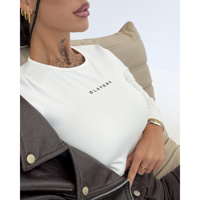 BLUZKA SLIM FIT OLAVOGA ANGEL ECRU